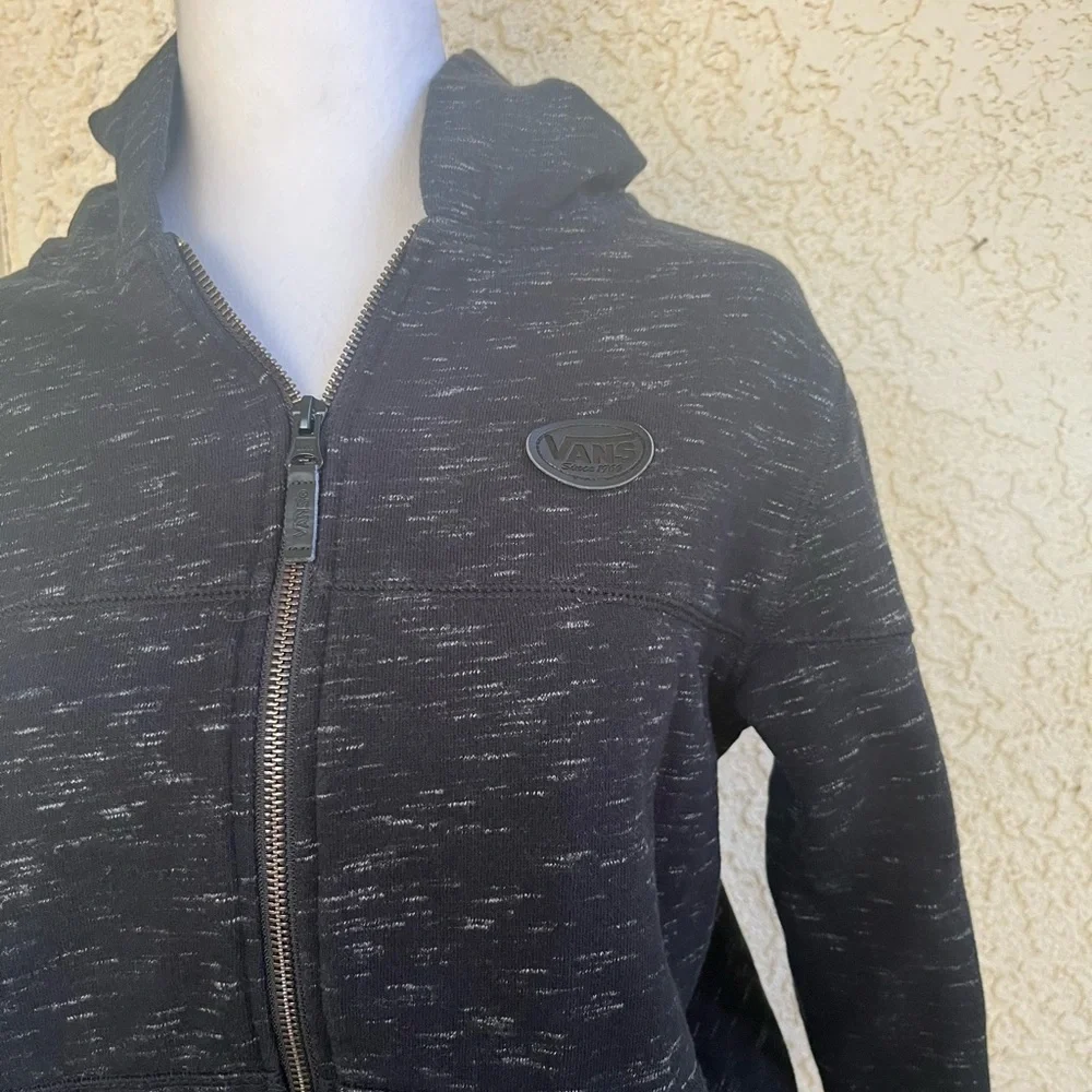 Vans  kids Charcoal Zip-Up Hoodie size medium